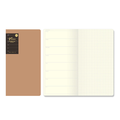 

Vmo travel account book refill core base account core week plan narrow log notebook notebook notepad C8105 light brown