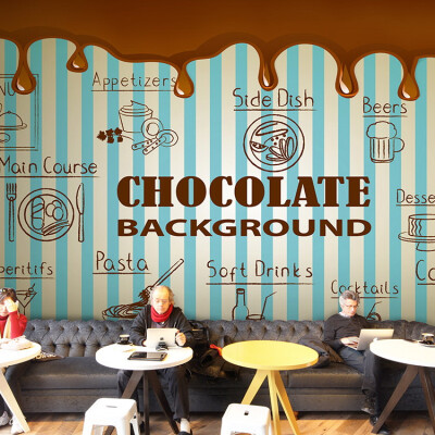 

Photo wallpaper retro wood wallpaper cake dessert shop cafe restaurant tea shop large mural wallpaper