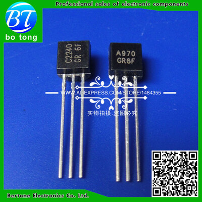 

50pcs free shipping 2SA970GR 2SC2240GR 25PCS A970 25PCS C2240 TO-92 Bipolar Transistors