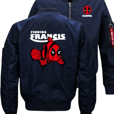 

deadpool Francis Francis Bomber Flight Flying Jacket Winter thicken Warm Zipper Men Jackets Anime Mens Casual Coat