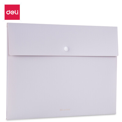 

Deli deli music A4 snap file information bag 1 file bag 3 file sets Student test paper storage bag style gray 72420