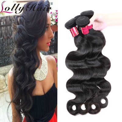

Hot 8A Peruvian Virgin Human Hair Weaving Body Wave 4Bundles Natural Black 8-28inch Good Quality Body Wave Hair Extension