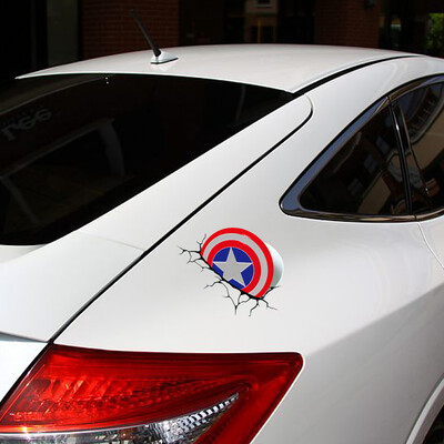 

LMA Loma автомобиль наклейка Captain America щит щит щит сломанной стены 3D автомобиль царапины пасты автомобилей наклейки