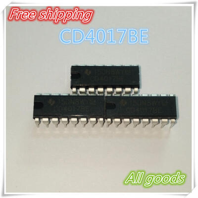 

Free shipping 100PCS CD4017 CD4017B CD4017BE 4017 DECADE COUNTER DIVIDER IC
