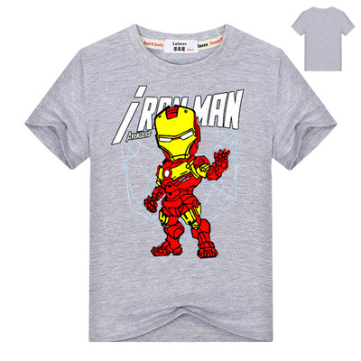 

2018 Летняя детская одежда Superhero Хлопковая майка Tee Boys Супермен Batman Мстители Ironman t рубашки Brand Clothing 3-13y