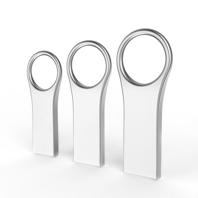 

Fillinlight 3PCS PACK Серебряный полированный брелок металлический USB флэш-накопитель Pen Drive USB 2.0 Водонепроницаемый флеш-на