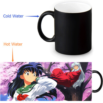 

Inuyasha 350ml12oz Heat Reveal Mug Color Change Coffee Cup Sensitive Morphing Mugs Magic Mug Milk Tea Cups