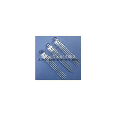 

50pcs 5mm RGB Ultra Bright led Common Cathode 3.1-3.3V red green blue three color four feet seven lights