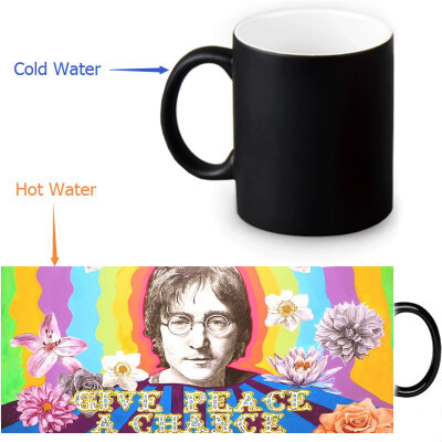 

John Winston Lennon Morphing Mug Color Change Tea Cup Magic Milk Coffee Mug