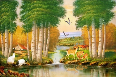 

Custom photo wallpaper Large European tree wallpaper mural TV wall living room library sofa background painting custom wallpaper