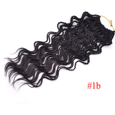 

Chorliss 14" Curly Senegalese Twist Ombre Crochet Braids Synthetic Braiding Hair Extension 35 RootsPack Low Temperature Fiber