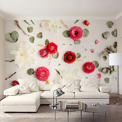 

Custom Photo Wall Paper 3D Creative Art Wall Painting Romantic Rose Flowers Bedroom Bedside Living Room Sofa Background Decor