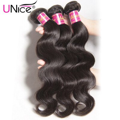 

UNice Hair Brazilian Human Virgin Hair 3 Bundles Body Wave Hair 8A Grade Free Shipping Deal