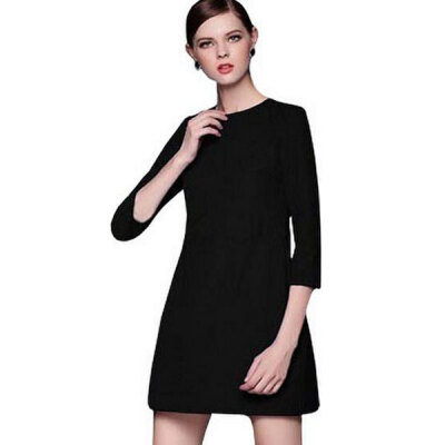 

Lovaru ™New 2015 fashion Free Shipping New Fashion Autumn and Winter Women mini Three-Quarter Casual Loose Dress