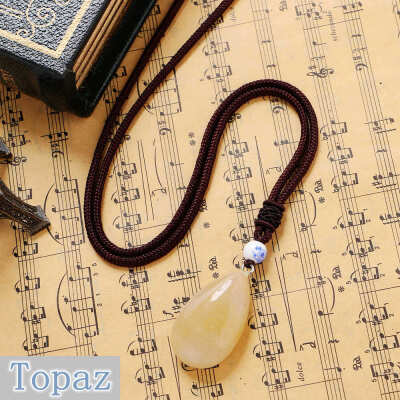 

1pcs Yumten Necklace Women Water Droplets Pendant Men Fine Jewelry Rhinestone Sapphire Garnet Stone Mermaid Teen Fairy Tail