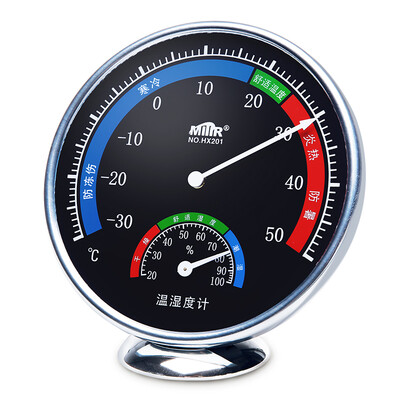 

Mittel MITIR household disc thermometer&hygrometer indoor office thermometer desktop hanging greenhouse temperature&humidity meter HX201 black