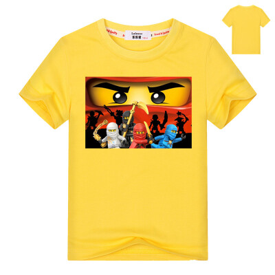 

2018 Summer Kids Boys Футболка Ninja Ninjago T рубашки Детская одежда Хлопок Топ тройники Мальчики Девочки Мультфильм Костюм 3-13y