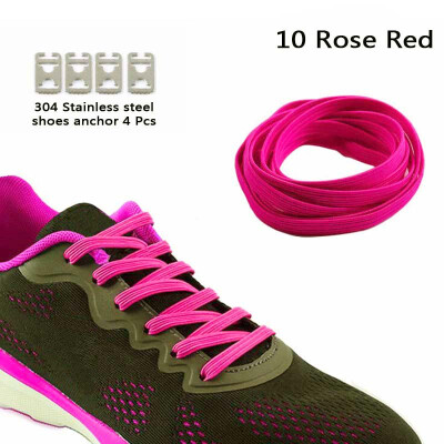 

JUP 8 Pairs Lazy Not Tie Shoelaces Metal Fashion Simple Without Laces Fluorescent Green without Closure on Flat Soles Lacing