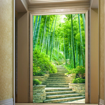 

Пользовательские 3D-росписи Bamboo Grove Pathway Фон гостиной комнаты лобби фоном высокого качества офисной ванной пользовательские обои