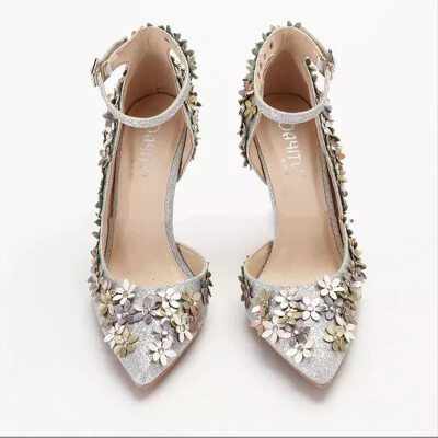 

Nubuck Leather Ankle Strap High Heel Wedding Shoes