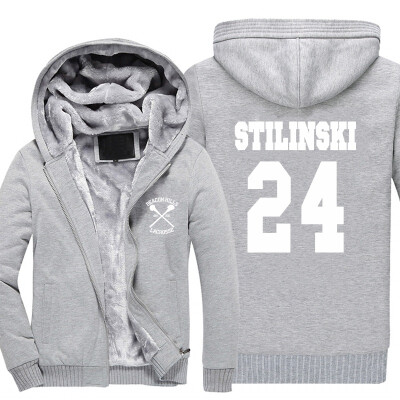 

2018 New STILINSKI 24 Print Fashion Hip Hop Winter Thick Hoody Men Teen Wolf Mens Sportswear Harajuku Plus Size  Hoodies Jacke