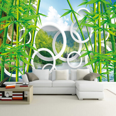 

Custom Photo Wallpaper Modern Creative 3D Stereo Space Bamboo Forest Landscape Mural Living Room TV Background Wallpaper Murals