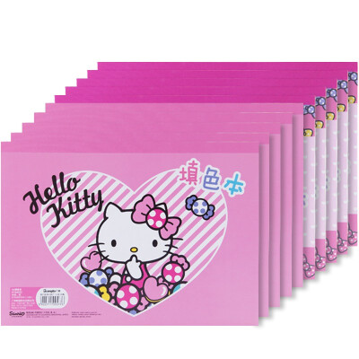 

GuangBo 10 sets of 12 A4 color picture of this learning supplies Hello Kitty KT84022