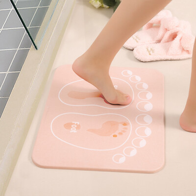 

Suiyat diatom mud diatomaceous earth bathroom absorbent floor mats quick-drying mat door mat 3545cm 1034-002 pink ankle