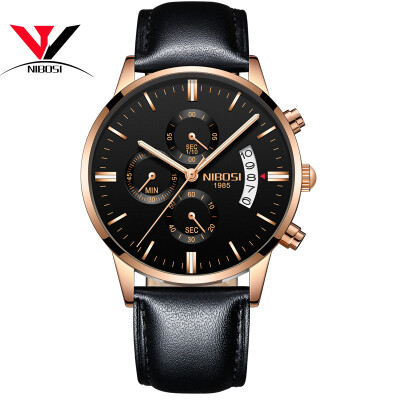 

Relogio Masculino 2018 New Quartz Wristwatch Brand Fashion Men Watch Leather Strap Chronograph watches Waterproof Erkek Kol Saati