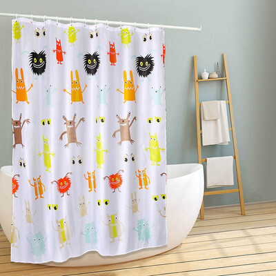 

Suart cartoon about Meng waterproof shower curtain bathroom bathroom hanging curtain 180180cm 5011-001 forest monkey send hook