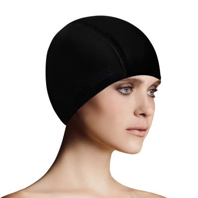 

Van der Ang / balneaire swimming cap female long hair short hair comfortable fashion hollow hat multi-color optional large women swimming swimming cap 30055 black