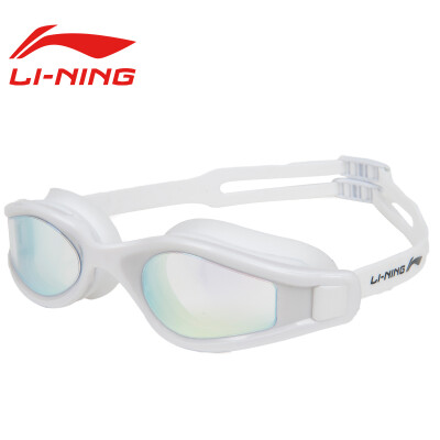 

Li Ning (подкладка) очки для взрослых мужчин и женщин HD водонепроницаемый туман большой коробке гальванические плавательные очки LSJN598-2 черный и синий