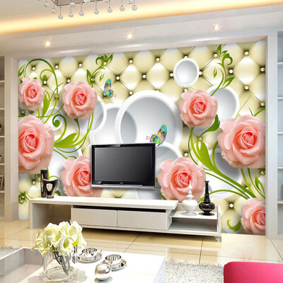 

Custom Photo Wallpaper Rose Leather 3D Mural Wall Paper For Living Room Wallpaper TV Background Home Decor Papel De Parede 3D