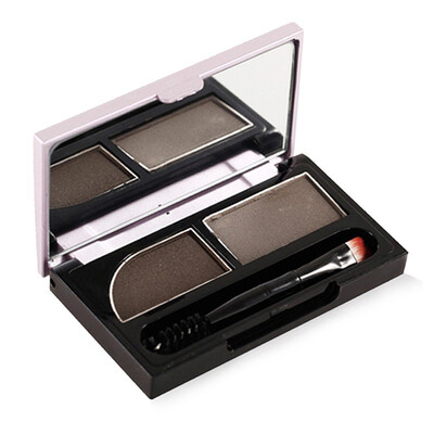 

Card blue Carslan big eyes Qiao Mei three-dimensional eyebrow powder 01 gray 22g waterproof not blooming two-color eyebrow powder