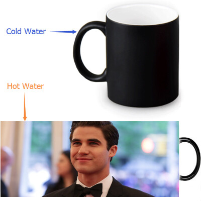 

Darren Criss 350ml12oz Heat Reveal Mug Color Change Coffee Cup Sensitive Morphing Mugs Magic Mug Milk Tea Cups