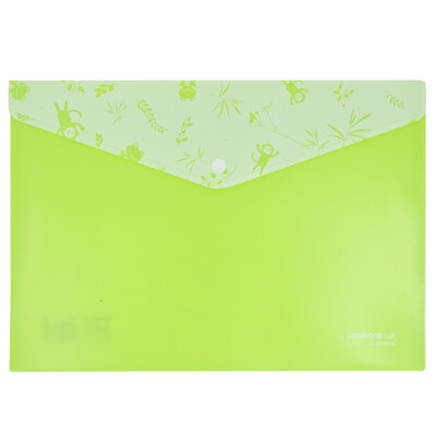 

Miki SUNWOOD 12 Pack A4 semitransparent&colorful series of snap file bag bag C2385 blue office stationery