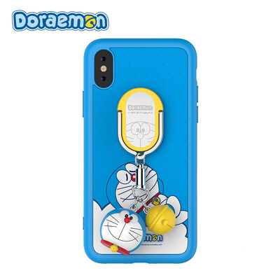 

Rock ROCK Apple X Mobile Shell Doraemon Shatterproof Ornaments Cover 10 Stand Cartoon iPhone X Cartoon Hard Shell 58 Inch Blue