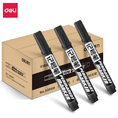 

Deli deli 50 black logistics marker oily big pen black 33668