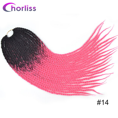 

Chorliss 24"Soft Crochet Braids Black Brown Synthetic Hair Braiding Hair Senegalese Twist Kanekalon Hair Extenstion Mint Green