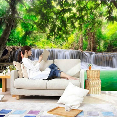 

Custom 3D Photo Wallpaper Nature Landscape Waterfall Mural Living Room TV Background Wall Murals Wallpaper Papel De Parede 3D