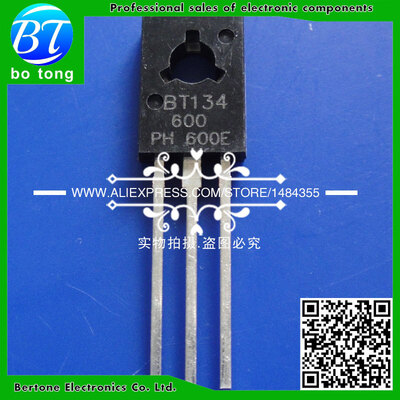 

10pcs free shipping BT134-600D BT134 BT134-600 600V 4A Triacs RAIL TRIAC TO-126
