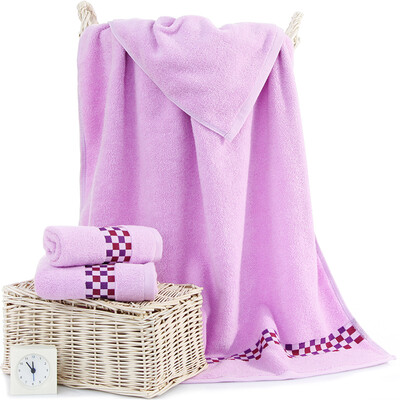 

Sanli Cotton Patch Lattice Scarf TowelTowelBath Towel Gift Box Set of 3