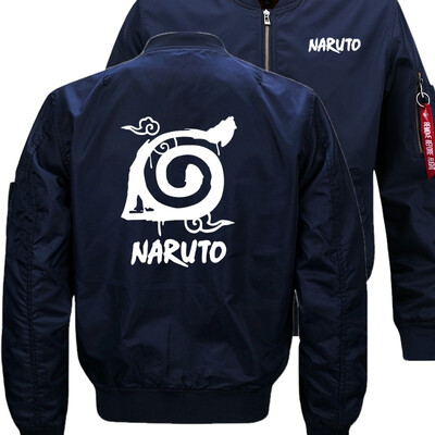 

Naruto Uchiha Sasuke Cosplay Bomber Flight Flying Jacket Winter thicken Warm Zipper Men Jackets Anime Mens Casual Coat