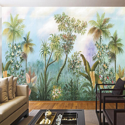 

European Style 3D Rain Forest Mural Wallpaper Living Room TV Sofa Study Hotel Classic Background Wall Decor Papel De Parede 3 D