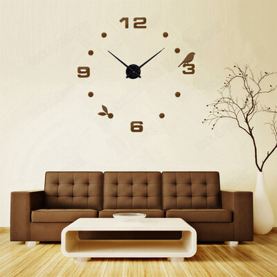 

Wall ClockModern Frameless DIY Wall Clock Large 3D Wall Watch Non Ticking for Living Room Bedroom Kitchen