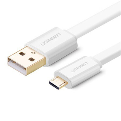 

Green Micro USB charging&data transferring cable15 meterwhite-flat wire