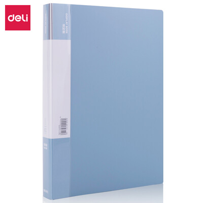 

Deli deli 60 pages A4 matte information book folder office file book light blue 5118