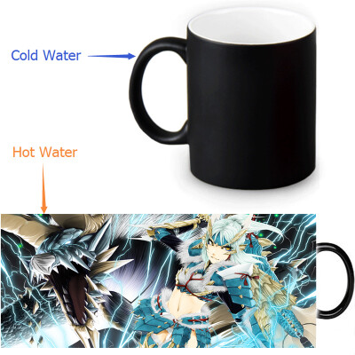 

Monster Hunter Manga 350ml12oz Heat Reveal Mug Color Change Coffee Cup Sensitive Morphing Mugs Magic Mug Milk Tea Cups