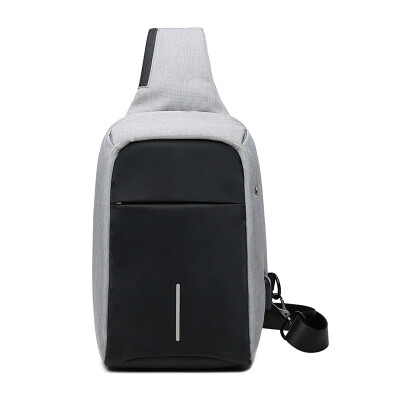 

Boshikang Men Bag Oxford Men Chest Bag Leisure Male Crossbody Bag Waterproof IPad Cellphone Daypack Messenger Bag Man