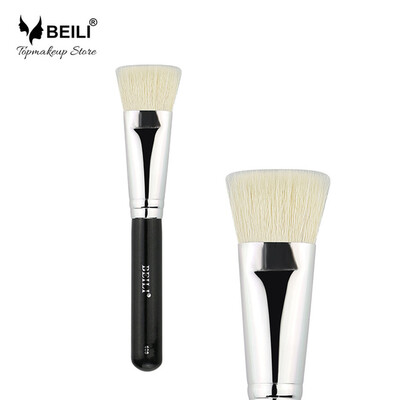 

BEILI 109 Rose Goldene Schwarz Rosa Ziege Synthetische Haar Foundation Contour Einzelnen Make-Up Pinsel